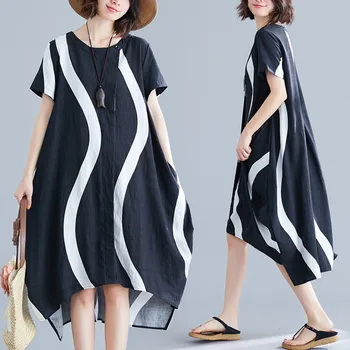 

Loose Casual Geometric Vestido De Festa Fashion Comfortable Estidos De Fiesta Pastel Dress Women Elegant