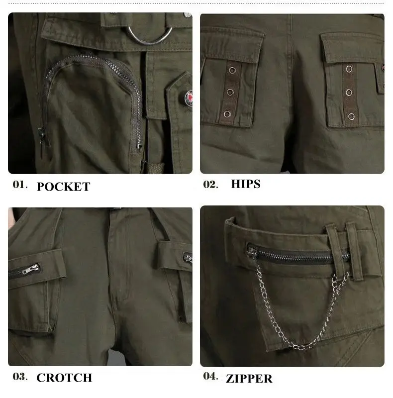 Outdoor Camouflage Multi Pockets Casual Pants Men's Military Tactical  Trousers Overalls 