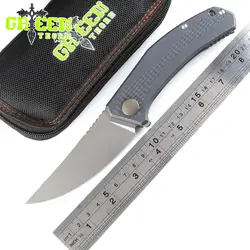 Зеленый шип джинсы Флиппер складной нож M390 лезвие TC4 titanium ручка Отдых Охота Открытый выживания Карманные Ножи EDC инструменты