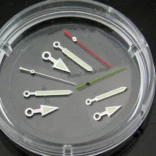 Зеленые светящиеся стрелки часов подходят Mingzhu DG2813/3804, механизм Miyota 8205/8215/821A