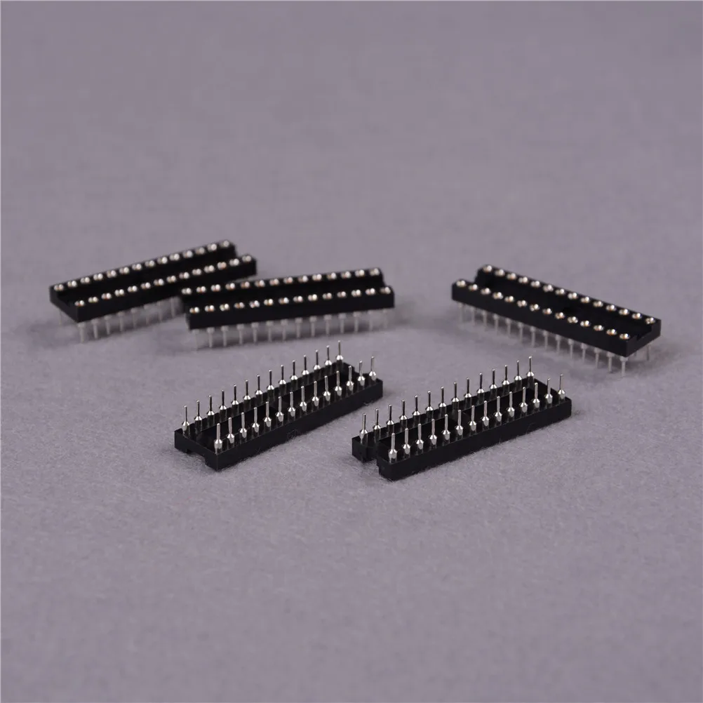 5pcs Round Hole 28Pin DIP28 SIP Round IC Sockets Adaptor Solder Type IC
