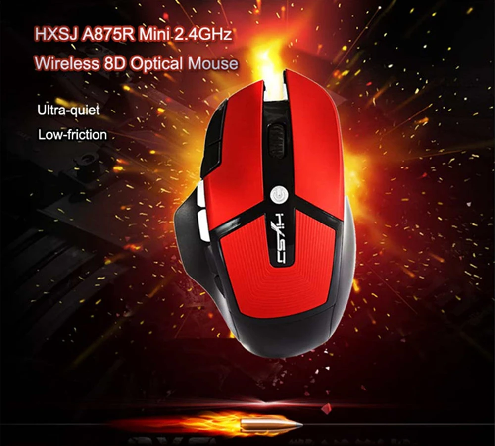 Wireless Gaming Mouse Computer Accessories With Optical 2.4G USB 2400 DPI 8 buttons (13)