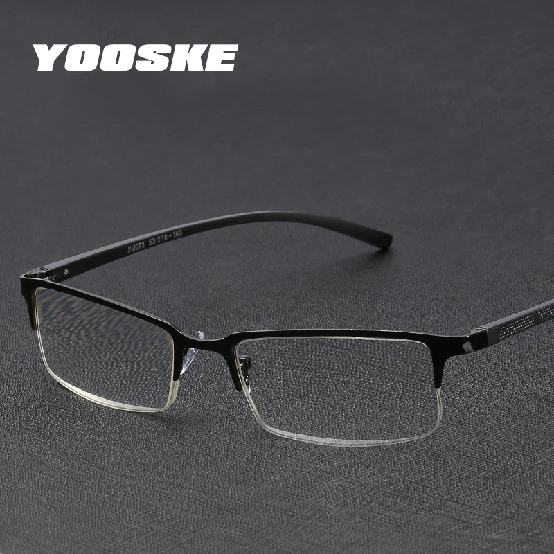 

YOOSKE Classic Reading Glasses Women Men Business Hyperopia Eyeglasses Fashion Prescription Glasses with Degree