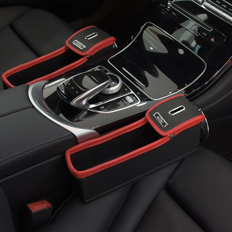 

10pcs Multifunction Car Seat Gap Catcher Coin Collector Cup Holder Leather Organizer