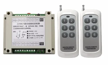 

AC220V 6CH 10A RF Wireless Remote Control Relay Switch Security System tubular motor garage door shutters/ lamp & 2*Transmitter