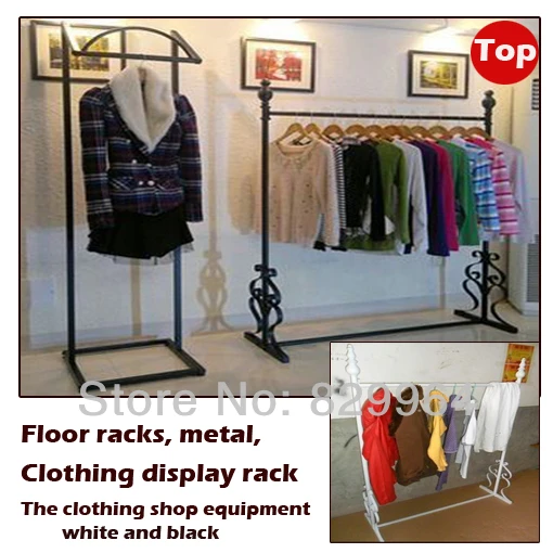 Bastidores de suelo de metal para tiendas de ropa estante de exhibición, capacidad de perchas, bastidores de abrigo negro, muebles de dormitorio armario ropero _ - AliExpress