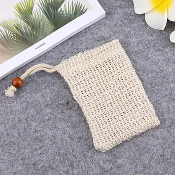 

Bathroom Natural Exfoliating Handmade Sisal Soap Bags Foaming Blister Soap Bag Easy Bubble Mesh Massage Scrub Sachets Net