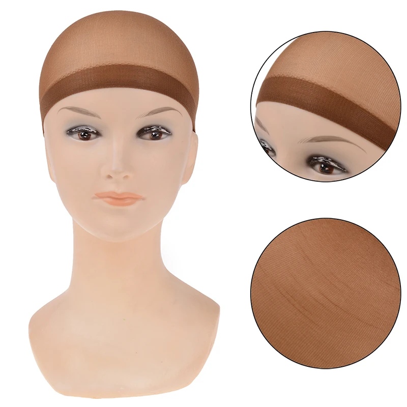 

2 Pieces/Pack Hair Wig Cap Nets Stretch Mesh Wig Cap for Making Wigs Free Size Wig Cap Hairnets for Weave