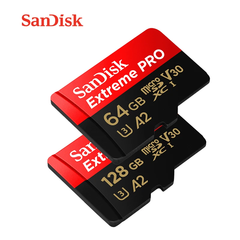 

Original SanDisk Extreme PRO Micro SD Card 170MB/s Memory Card 64GB 128GB A2 C10 U3 V30 microSDXC UHS-I TF card Free adapter