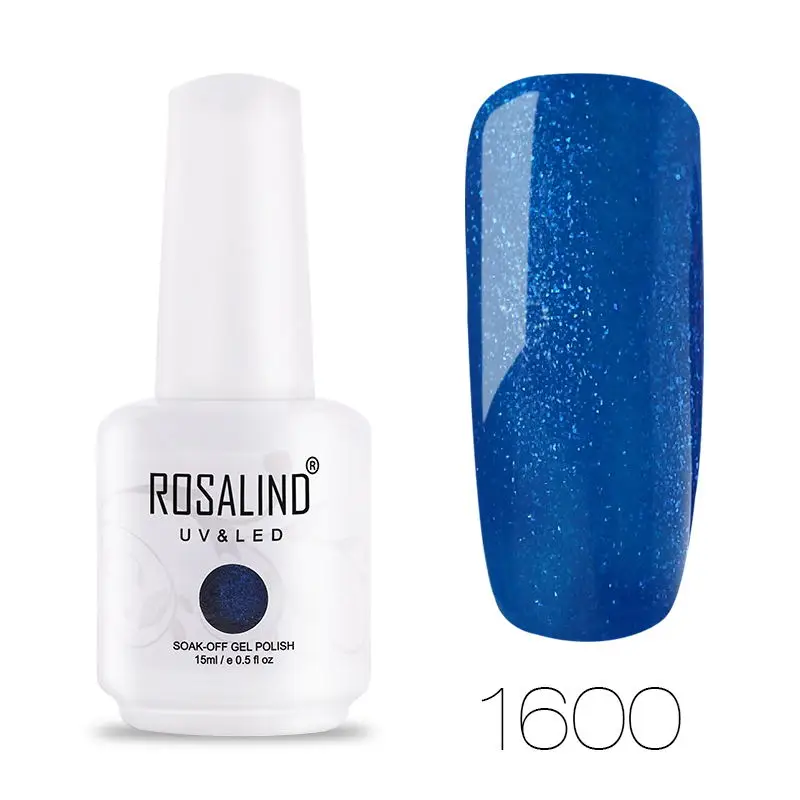 ROSALIND Гель-лак для ногтей 60 цветов чистый цвет 15 мл/1 шт. лак для наращивания ногтей полуперманентный замачивающийся Гель-лак для ногтей УФ - Цвет: 1600