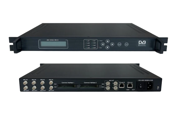 4 в 1 DVB-C CI IPTV IRD(4 DVB-C RF in, 4* CI, 4 ASI+ IP 32* SPTS out) CAM IRD радио и ТВ Вещательное оборудование sc-5119
