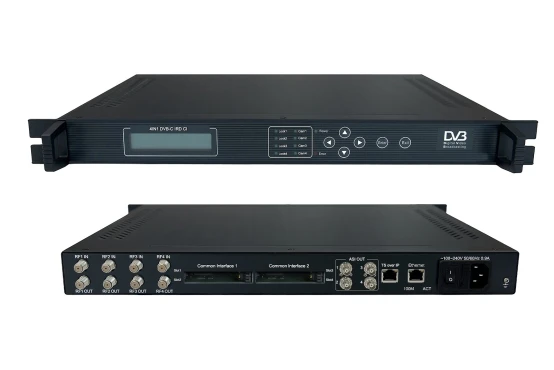 4in1 DVB-C CI IPTV IRD(4 RF в 4 * Ки Аси + IP 32 SPTS) CAM ИИР Радио и ТВ Вещательное оборудование sc-5119 |