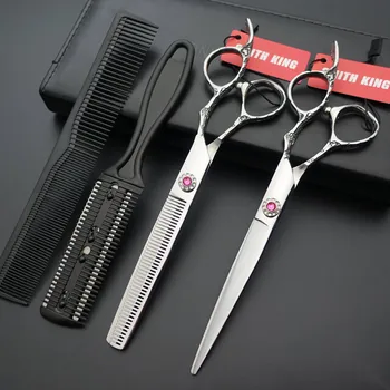 

7 inches Professional Hair Scissors set ,Cutting scissor+Thinning scissor+comb+Thinningcomb+kits Barber Shears set