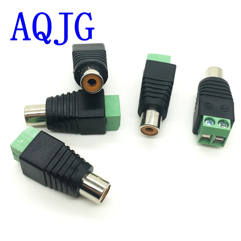 

10 Pcs UTP Cat5/Cat6 Cable to AV RCA Female Jack Screw Terminal Video Connector 77