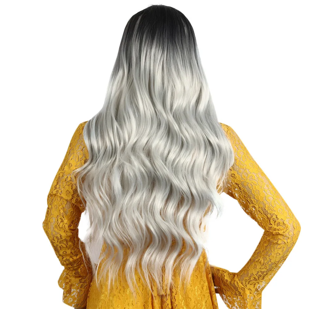 Rush Sale! All Ages Brand-new Long Curly Wavy Synthetic Wig Gray Brown Natural Full Wigs For Women 28 Inches Gift Dropshipping Rush Sale! All Ages Brand-new Long Curly Wavy Synthetic Wig Gray Brown Natural Full Wigs For Women 28 Inches Gift Dropshipping