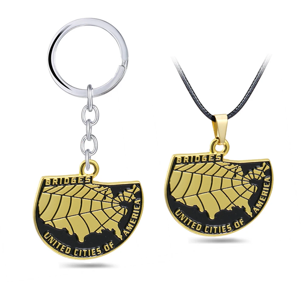 Game Death Stranding Keychain Necklace Men Jewelry Pendants Keyring For