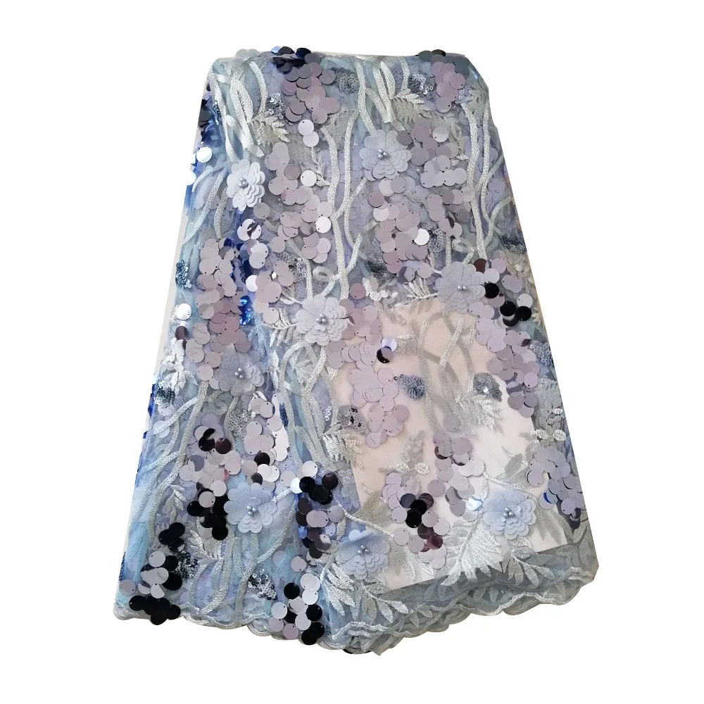 Light blue lace fabric