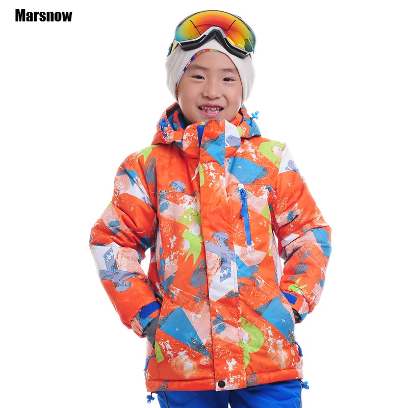 Snowboard jacket for children waterproof windproof breathable outwear
