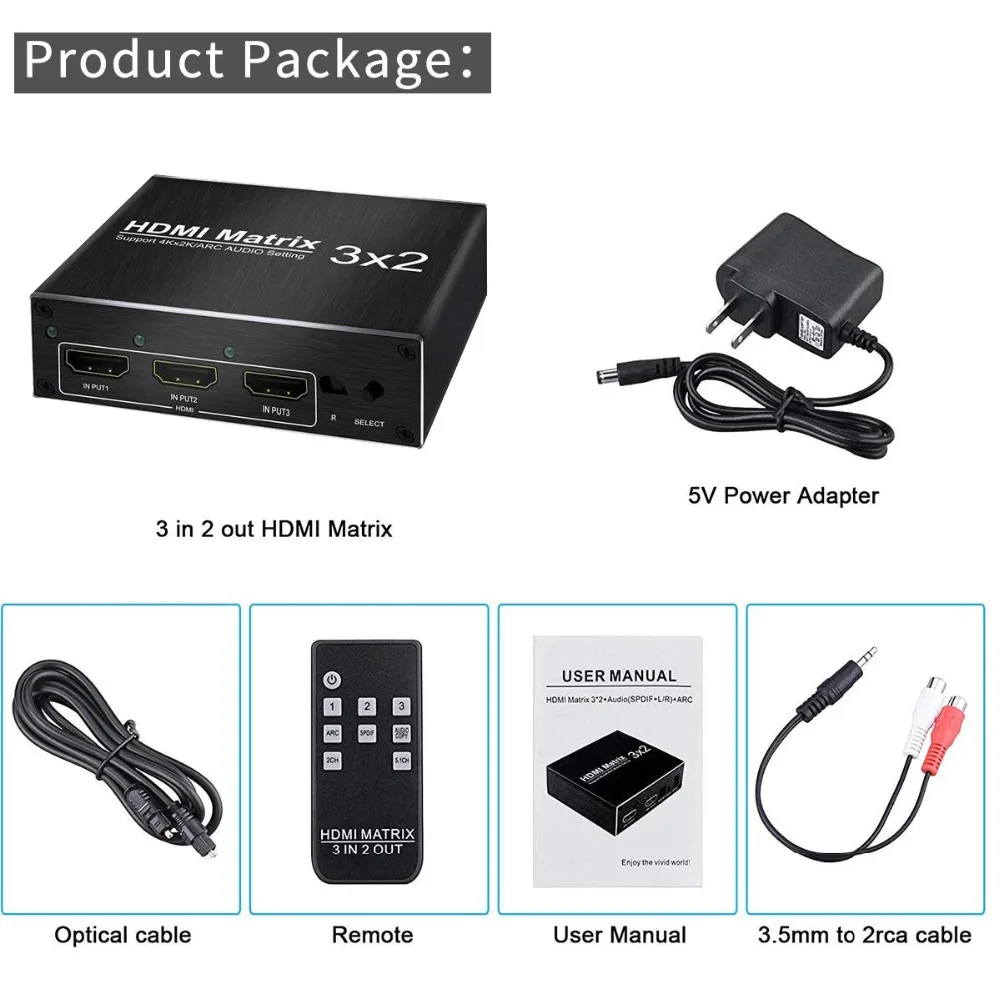 3X2 HDMI matrix-7