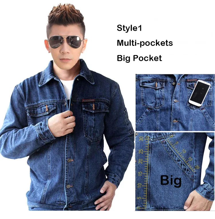CCGK Workwear Suits Men Women Work Clothing Sets Denim Jackets And Pants Factory Labor Clothes Workers Uniforms Plus Size S-4XL (4)