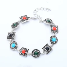 MISANANRYNE многоцветный ed античный серебряный цветной браслет-цепочка для женщин, женские блестящие кристаллы, циркониевые стразы, ювелирные изделия