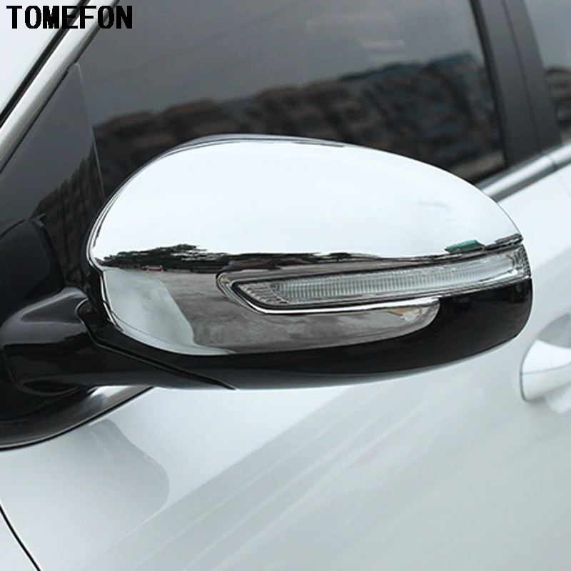 2pcs ABS Chrome Car Rear View Mirror Cover Trim Fit For Ford Edge 2015-2017