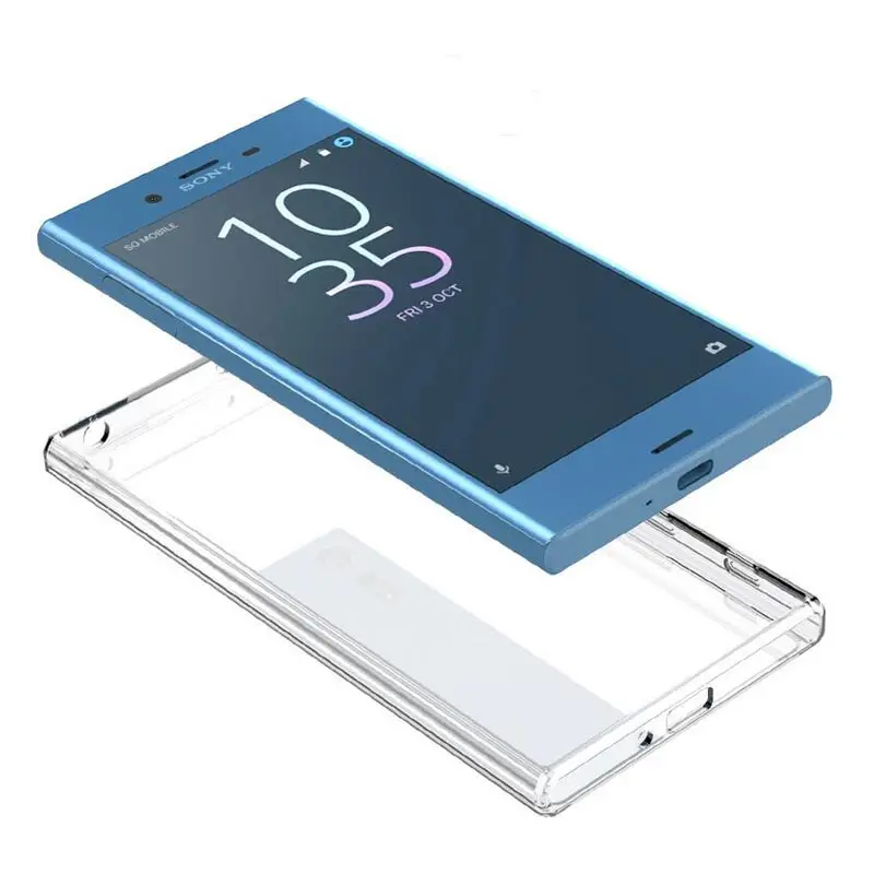 Чехол EVOLOU для Sony Xperia XZ XR Ультрапрозрачная акриловая задняя крышка + силиконовая
