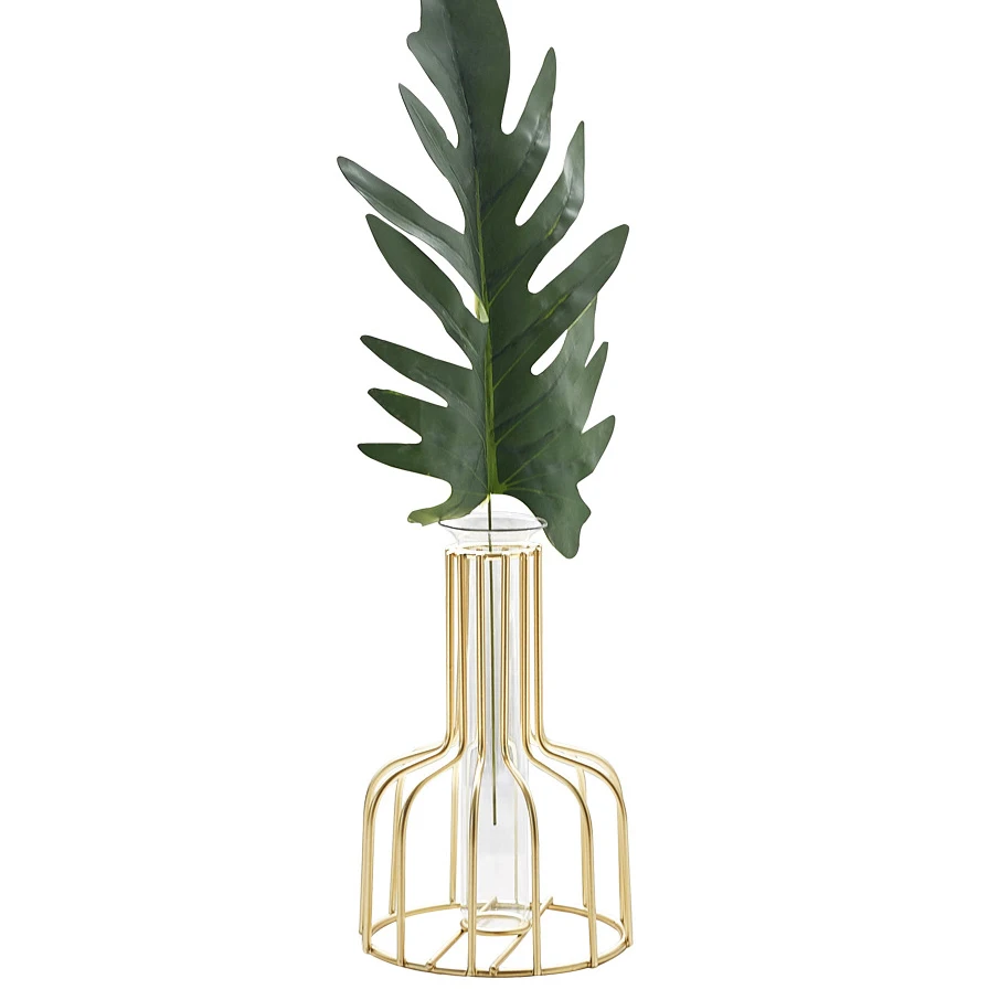 1 набор цветочных горшков стеклянная ваза железная художественная ваза золотые растения Цветочная ваза для дома спальни офиса сада Скандинавская ваза для украшения интерьера подарок