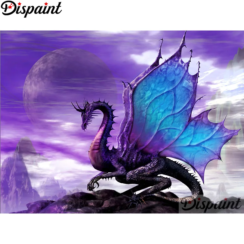

Dispaint Full Square/Round Drill 5D DIY Diamond Painting "Cartoon dragon" Embroidery Cross Stitch 3D Home Decor A10859