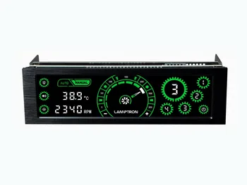 

Lamptron CM430 Driver Place Fan Speed Controller LCD Screen 4 Channels Water cooling fan speed regulator