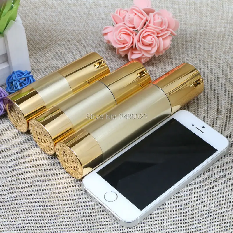 

Makeup Tools Gold Wire-drawing Refillable Bottles 15ml 30ml 50ml Lotion Cosmetic Container Empty Shampoo Airless Bottle 2pcs/lot