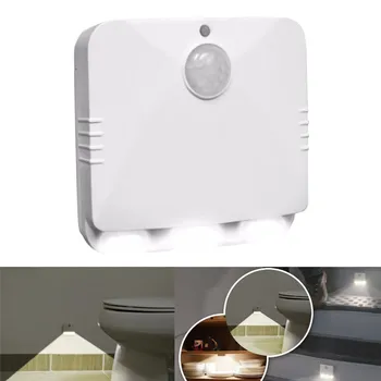 

New 2pcs Wireless PIR LED Light Motion Sensor Corridor Lamp 3 LED Closet Cabinet Wall lamp Battery Operated Size 7*6.2cm