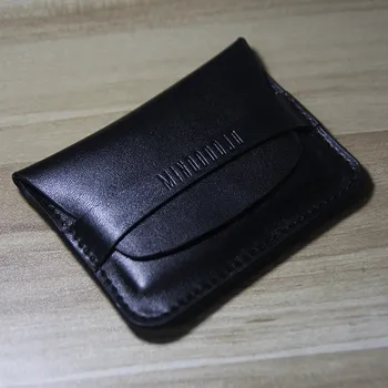 

ALAVCHNV original handmade leather wallet simple change change ultra - thin card bag cover card holder C032