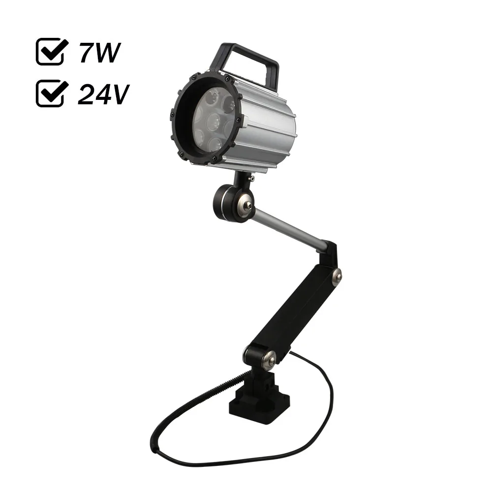 

Factory Outlet 7W DC 24V LED Spot light Water-proof CNC Machine Tool Working Lamp Long Turning Arm Type Anti-oil Machine Lamp