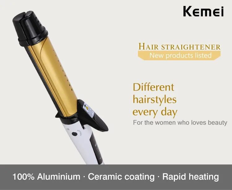 Kemei 2 в 1 Flat Iron Выпрямители для волос для завивки волос Инструменты для укладки волос Профессиональный Выпрямитель для волос