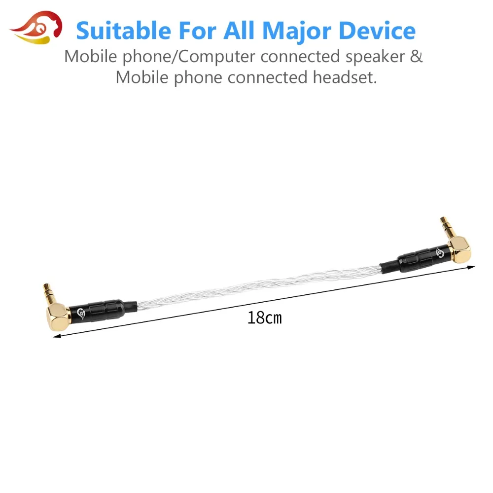 QYFANG AUX Cable Jack 3 5mm Audio Cable Flexible Speaker Line Headphone Car Male to Male Braided Wire Aux Cord Gold Plated Plug