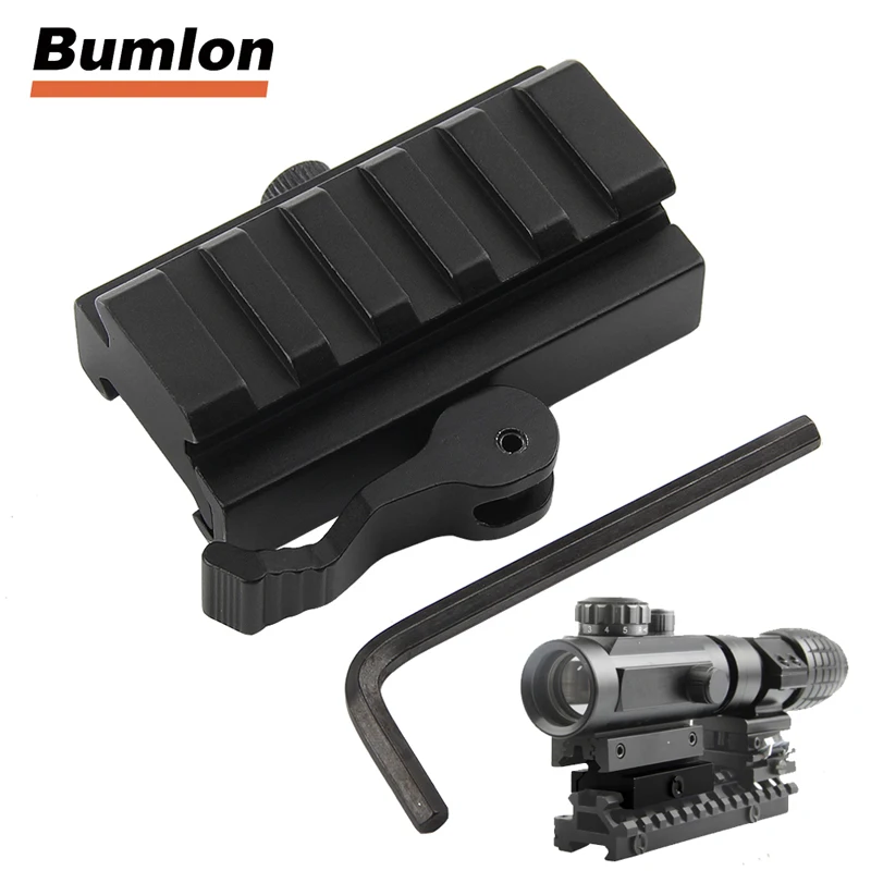 

Airsoft Gun 1/2inch Half Inch Mini Riser Block Mount For Picatinny Rails With Quick Detach QD For Hunting Free Shipping 1-0010