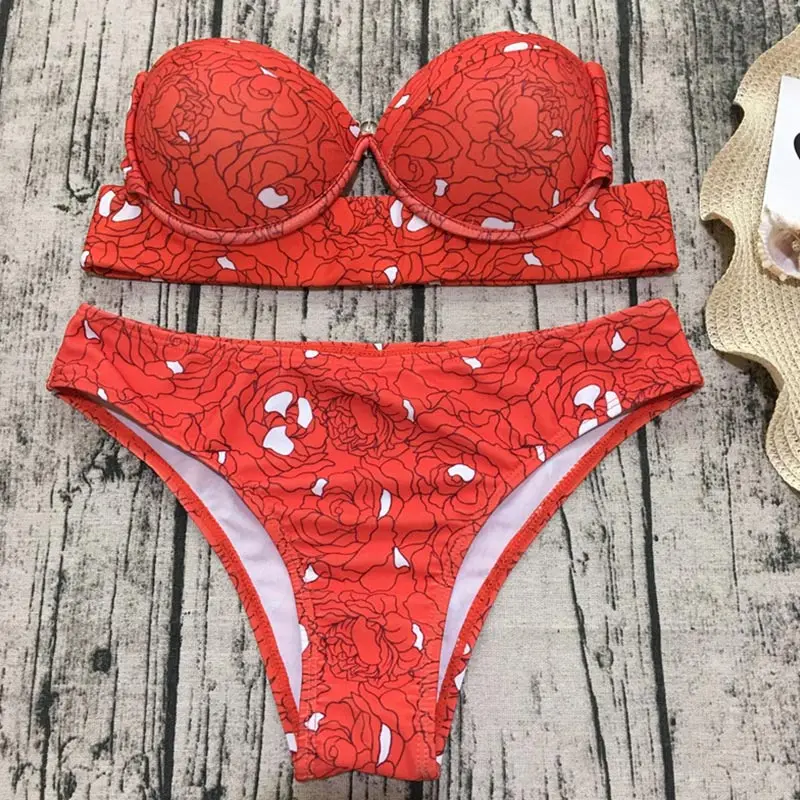

Hot Women Sexy Two Piece Swimwear Bikini Set Swimsuits Summer Beach Wear Padded Bathing Suit DO2