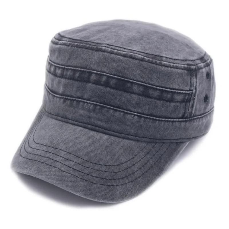 

New Washed Denim Cotton Cap For Men Top Flat Hat Outdoor Casual Dad Hats Adjustable Women Baseball Caps Male
