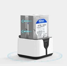 2 baie 3.5 ”2.5” hdd ssd boîtier sata boîte de disque dur usb 3.0 clone/copie fonction hdd station d’accueil support 4 TB dur pilote