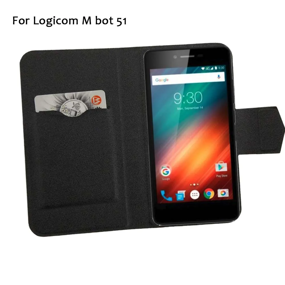 

5 Colors Hot! Logicom M bot 51 Case Phone Leather Cover,Factory Direct Luxury Full Flip Stand Leather Phone Shell Cases