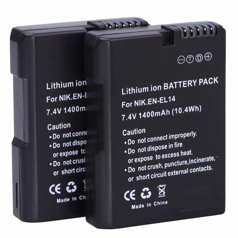 PROBTY 2pcs EN EL14 EL14 EN EL14a Camera Battery for Nikon P7800 P7700