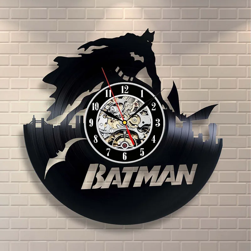 Batman Arkham Knight Vinyl Record Clock Wall Art Home Decorin Wall