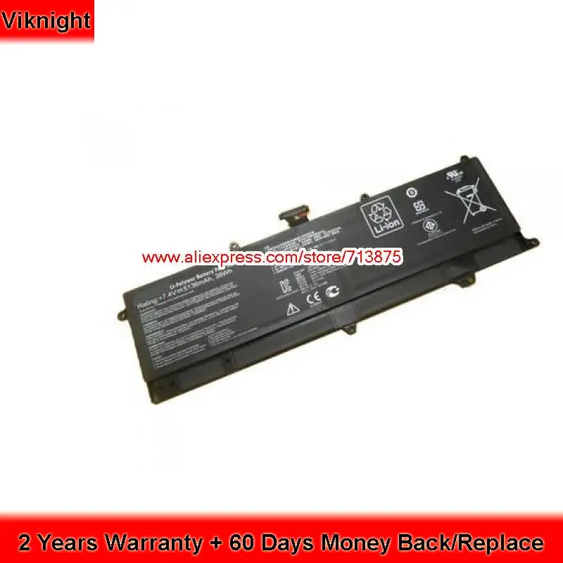 Genuine C21-X202 Battery For ASUS VivoBook Q200E S200E X201E X202E C21X202 S200L987E 7.4V 5136mAh