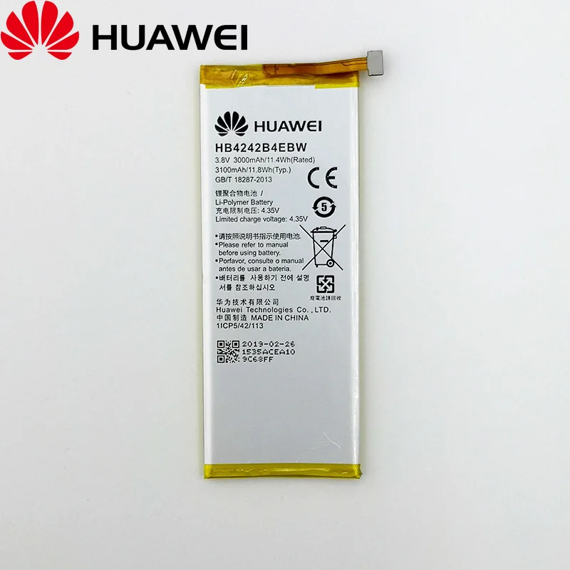 

Huawei New Original 3100mAh HB4242B4EBW Battery For Huawei honor 6 Honor6 4X H60-L01 H60-L02 H60-L04 H60-L11 Phone + Track Code