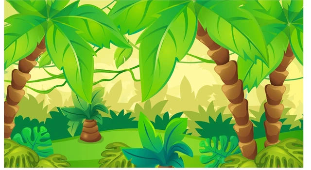 Cartoon Green Cute Forest Rainforest Jungle Theme Backdrop Vinyl Cloth  Computer Print Children Kids Backgrounds - Backgrounds - AliExpress