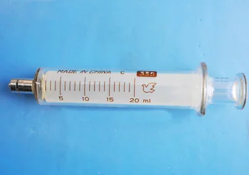 

20ml luer lock glass syringe transparent graduate syringes free shipping
