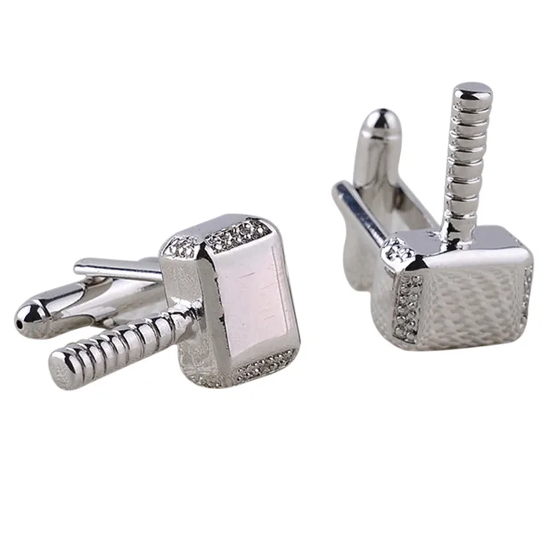 

Cufflink Thor Mjolnir Hammer Metal Cuff Links Button Marvel Avengers Comics Superhero Man Cufflinks Shirt