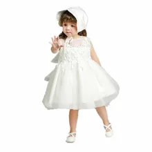 BBWOWLIN newborn baby girl 1 year birthday dress hat flower girl dresses baby girl christening gowns