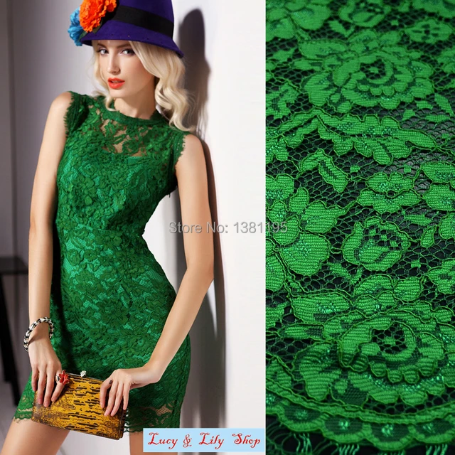 7 Colors Available French Corded Chantilly Lace Fabric With Eyelash 7 Colors Available French Corded Chantilly Lace Fabric With Eyelash 150cm Width Green Red Fushia Black